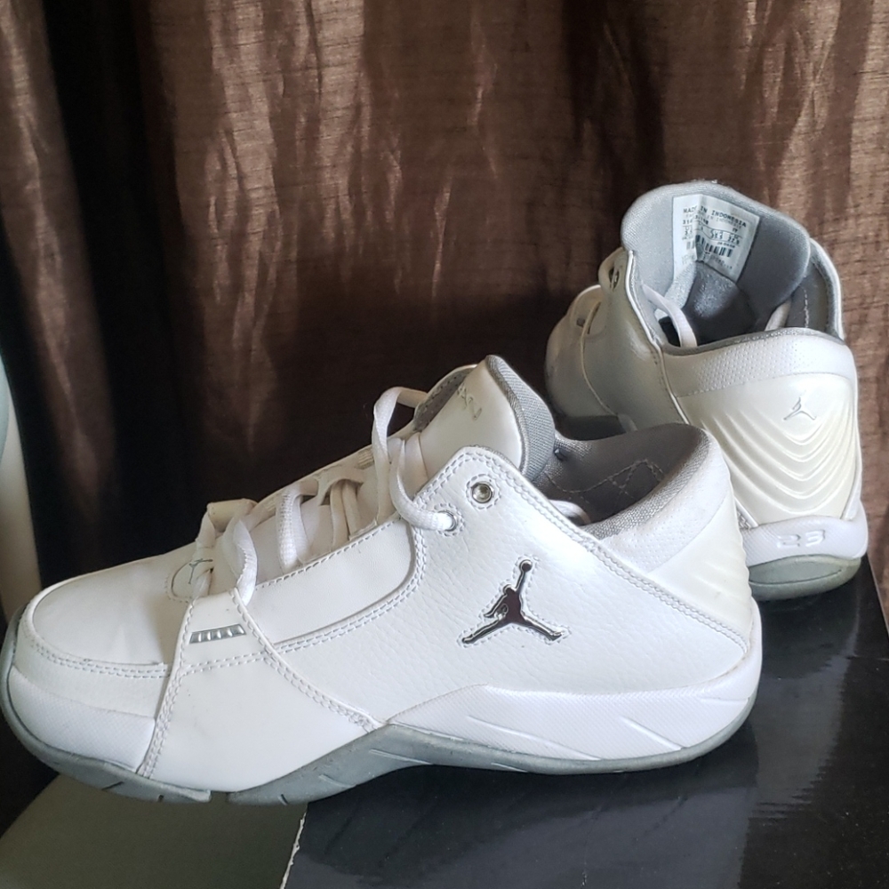 Jordan Hoops Low (White/Silver)